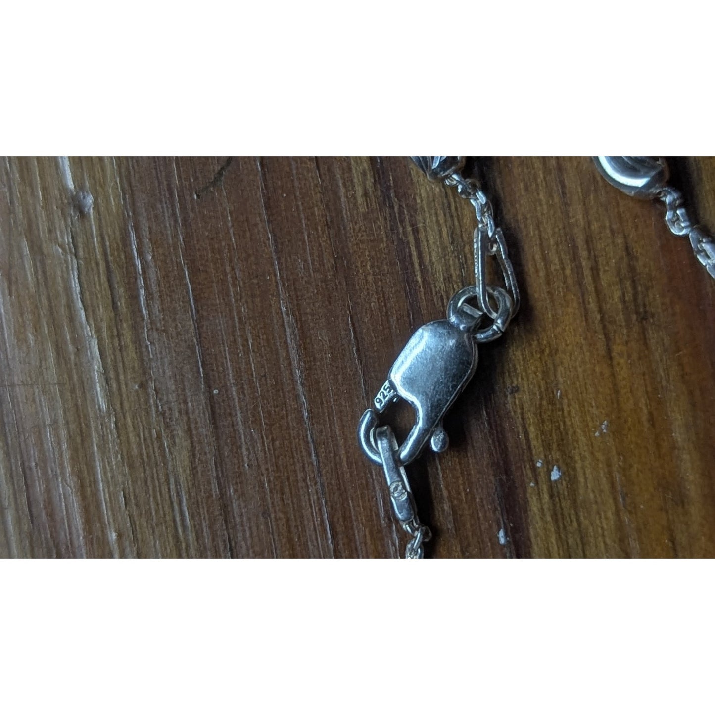 Sterling Silver 925 Bead Station Bracelet Dainty Cable Chain 6.75"