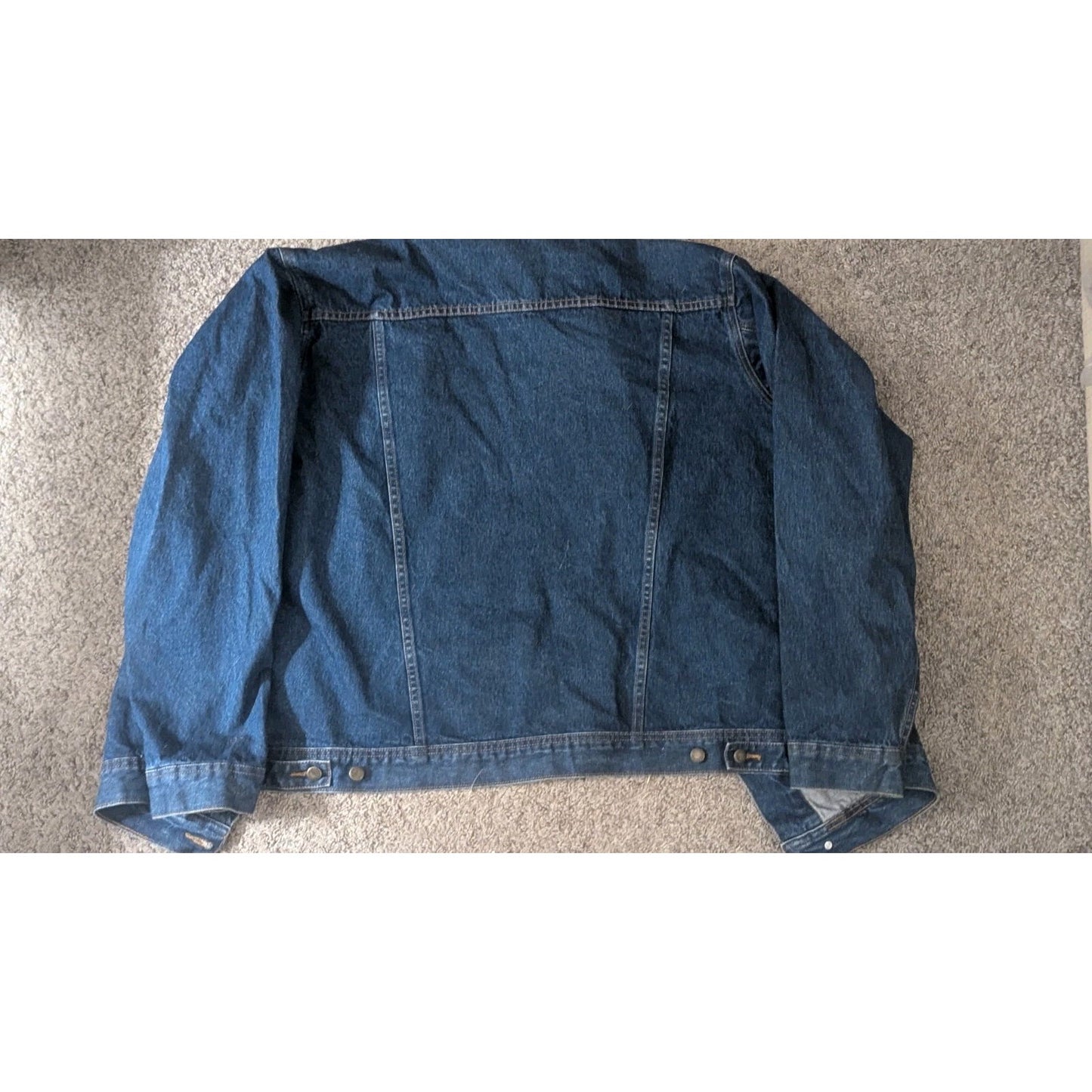 Wrangler Rugged Wear Mens Denim Jacket XLT Dark Wash 100% Cotton Trucker