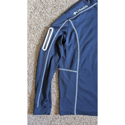 Columbia North Florida Ospreys 1/4 Zip Pullover Jacket Mens Large Blue L UNF