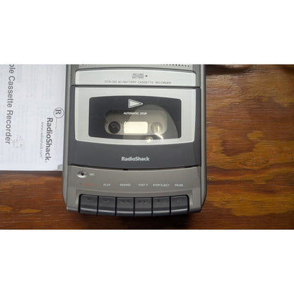Radio Shack CTR-120 Portable Cassette Tape Recorder w/ Power Cord USED TESTED