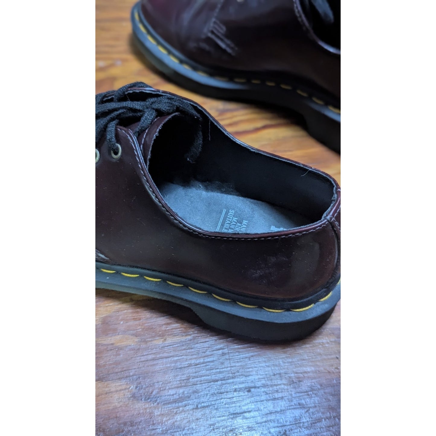Dr Martens 1461 Vegan Cherry Red Oxford Shoes Women's Size 5