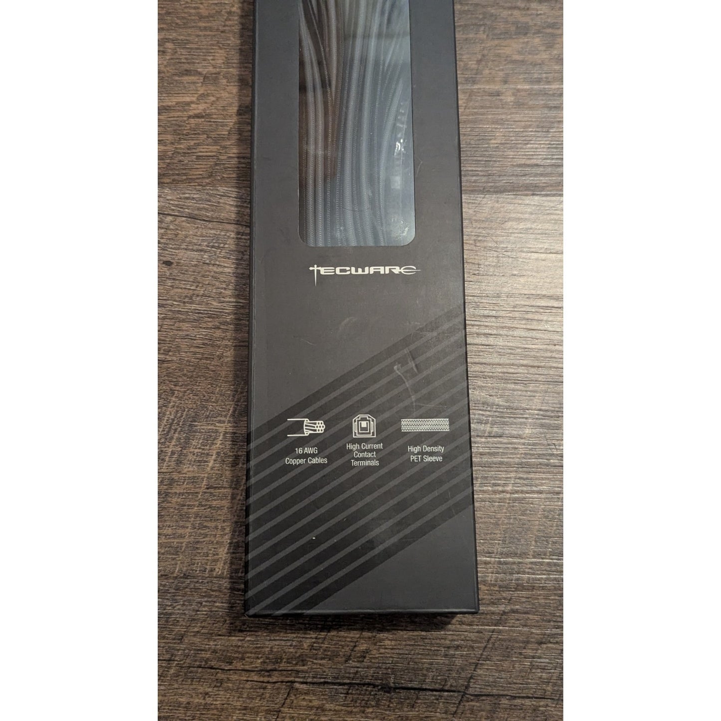 Tecware Flex Sleeved Extension Cable Kit Black Grey 24 Pin ATX 4+4 EPS PCI E New