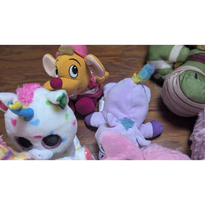 Plush Lot 10 TMNT Leonardo Ty Beanie Boo Minecraft Cow Unicorn Llama Penguin