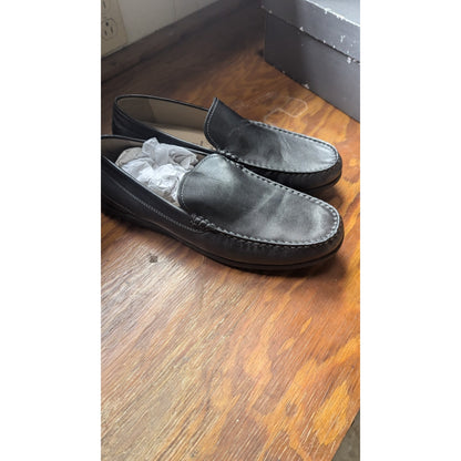 ECCO Classic Moc 2.0 Mens Black Leather Loafers Size 10 10.5 EU44