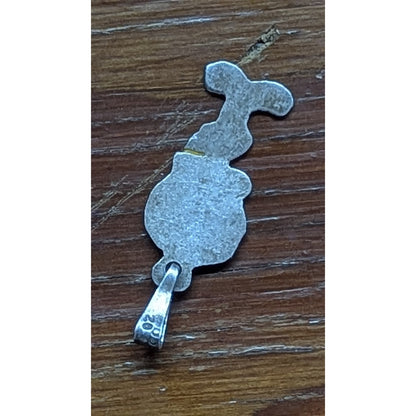 Vintage Tweety Bird Pendant Sterling Silver 925 Enamel Charm