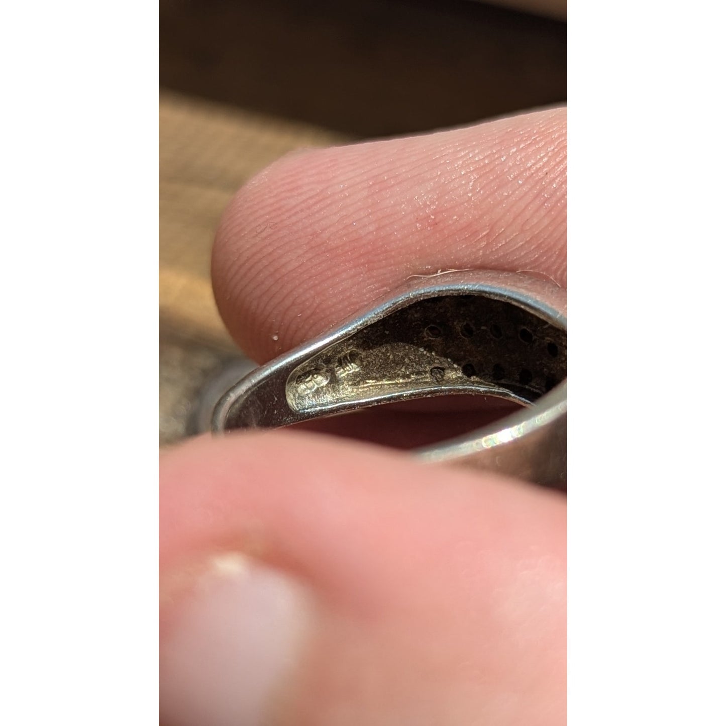 Vintage Estate Pave Rhinestone Wave Ring Silver Tone Sz 7 Cocktail