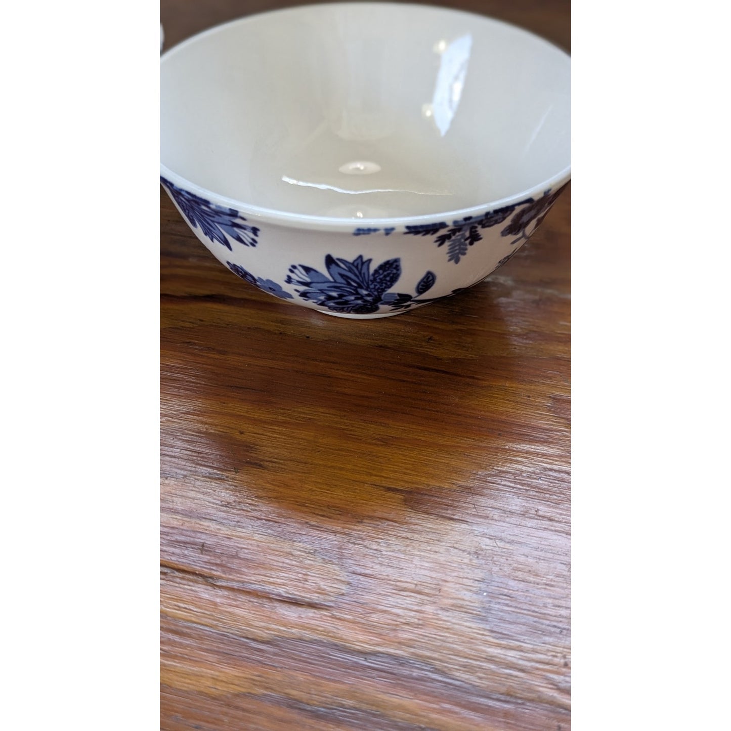 Royal Norfolk Blue White Floral Porcelain Bowl Set of 2 Sizes 4 6in