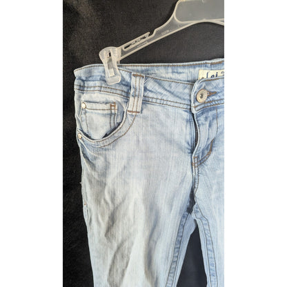 LEI Ashley Trouble Flare Jeans Juniors Light Wash Y2K Low Rise 29" Inseam
