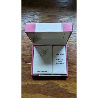 FOOTNOTES Sterling Silver Daughter Heart Necklace Chain Pendant