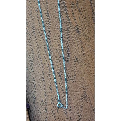 Sterling Silver 18" Figaro 4mm Chain Necklace – Made in Italy Silver Treasures