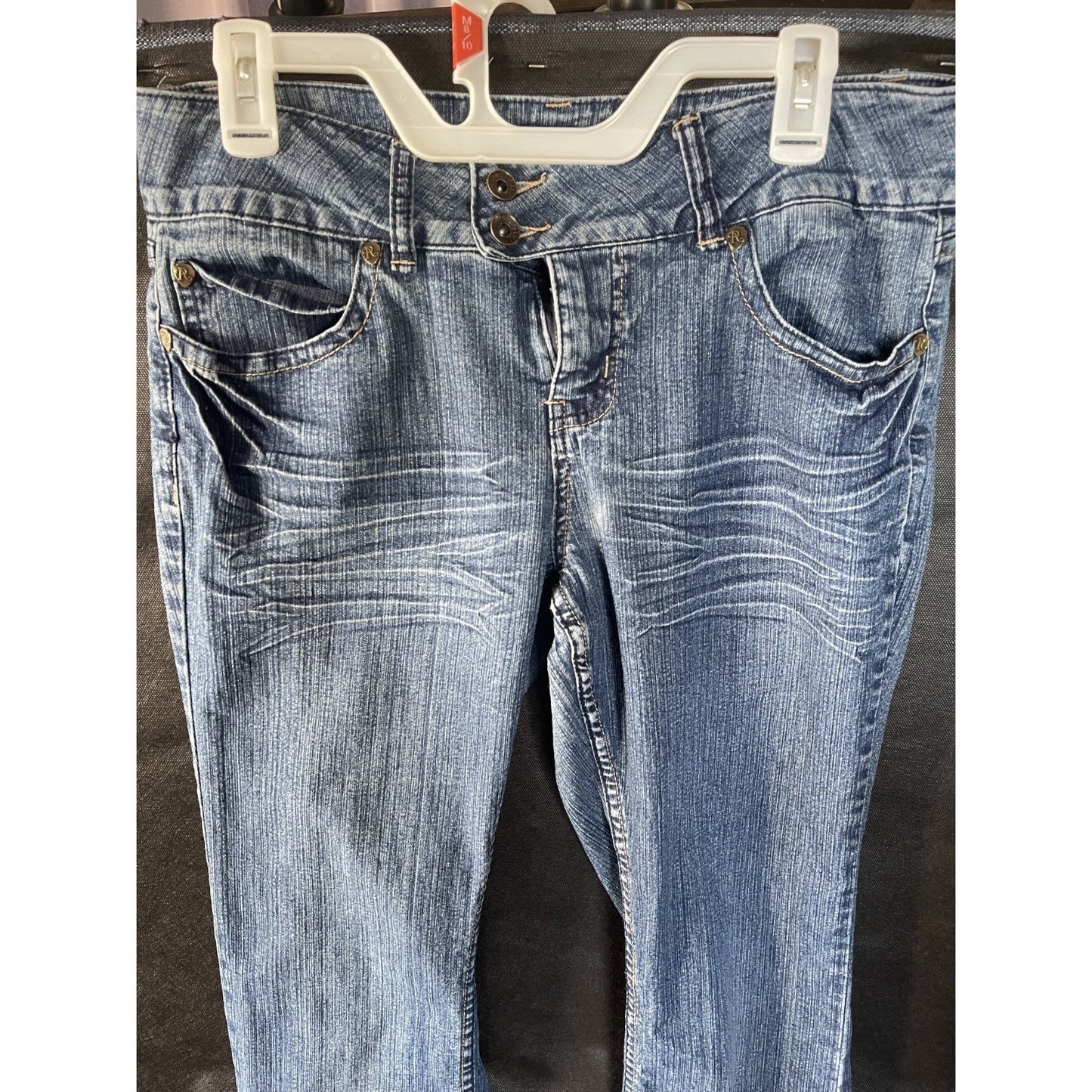 Royalty by YMI Bootcut Jeans Size 10 Medium Wash Stretch Embroidered Pockets