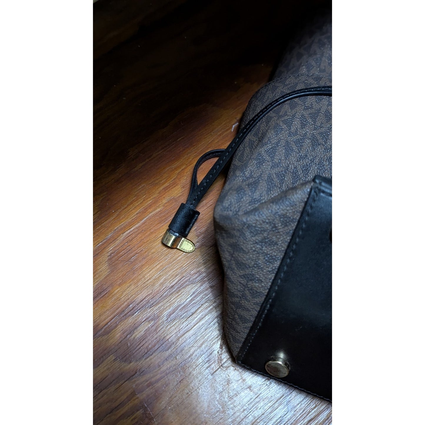 Michael Kors Uptown Astor Studded Tote Giraffe Calf Hair Black Michael Kors