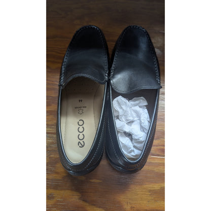 ECCO Classic Moc 2.0 Mens Black Leather Loafers Size 10 10.5 EU44