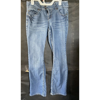 Royalty by YMI Bootcut Jeans Size 10 Medium Wash Stretch Embroidered Pockets