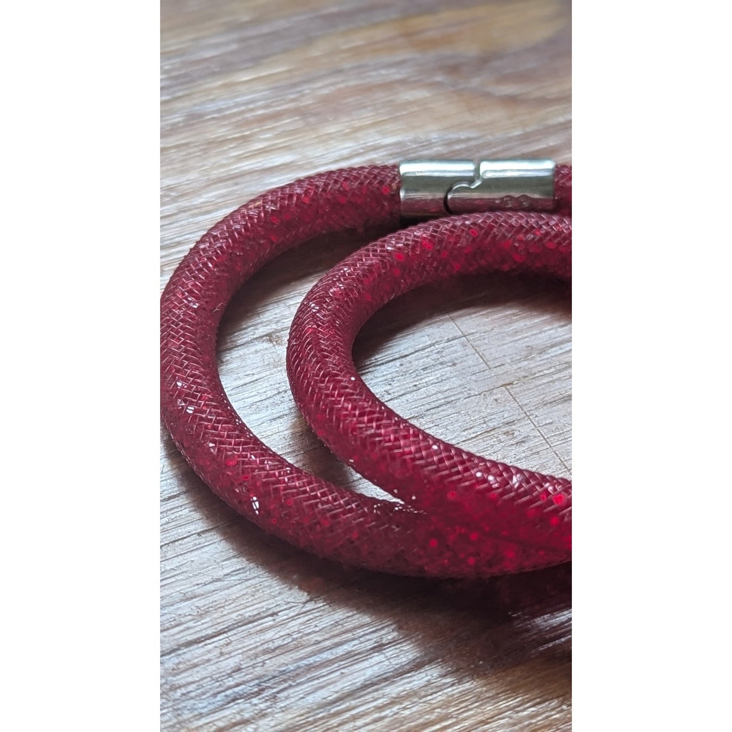 Swarovski 5184845 Women's Stardust Red Double Wrap Bracelet, 15-3/4"