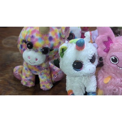 Plush Lot 10 TMNT Leonardo Ty Beanie Boo Minecraft Cow Unicorn Llama Penguin