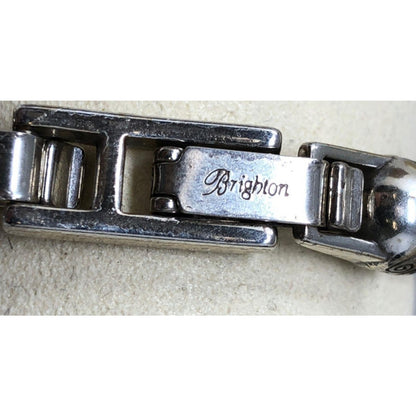 Lot of 3 Brighton Bracelets - Silver Plated & Leather - Mom & Smiling Is Free