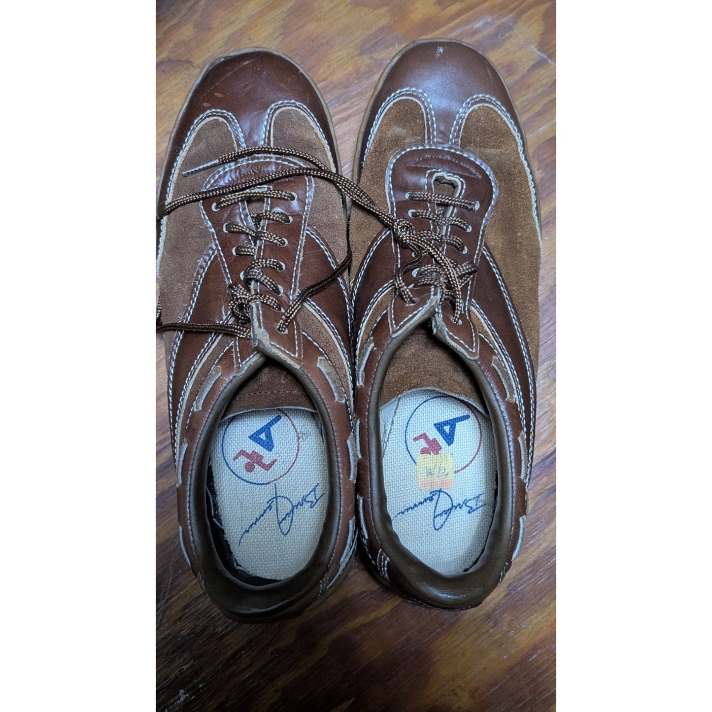 Vintage 1978 Bruce Jenner Roblee Leather Suede Shoes Sz 13 Rare