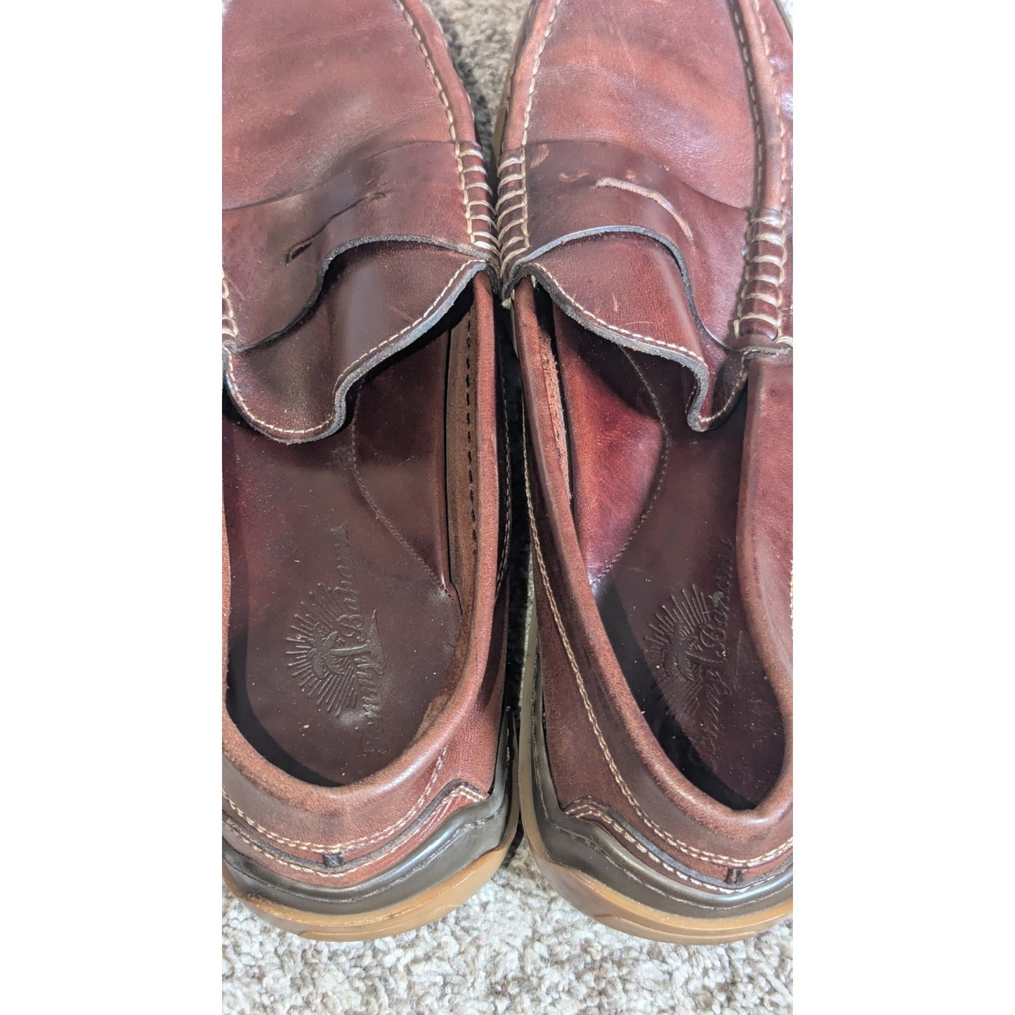 Tommy Bahama Men's Penny Loafers Size 11 M Brown Leather Driving Shoes Spain
