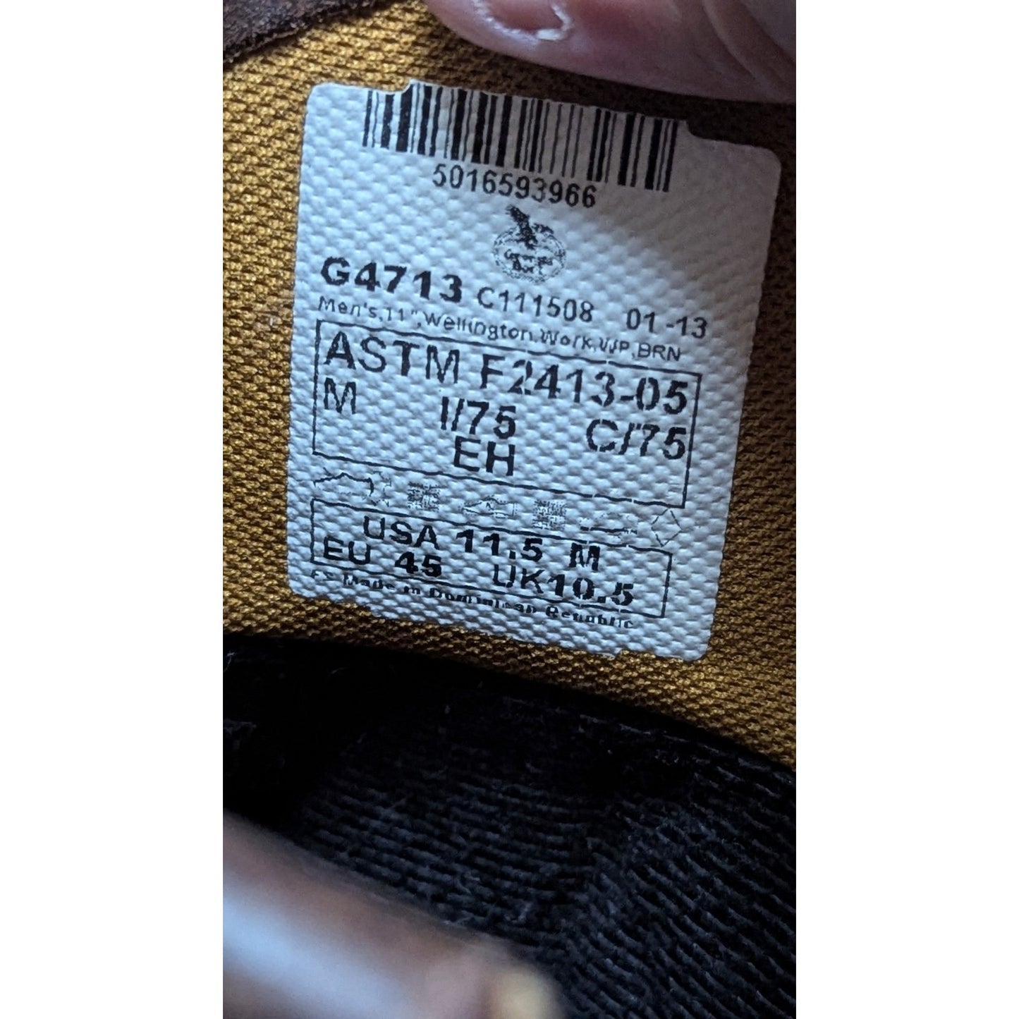 Georgia Boot G4713 11" Wellington Waterproof Steel Toe Work Boot Mens 11.5M