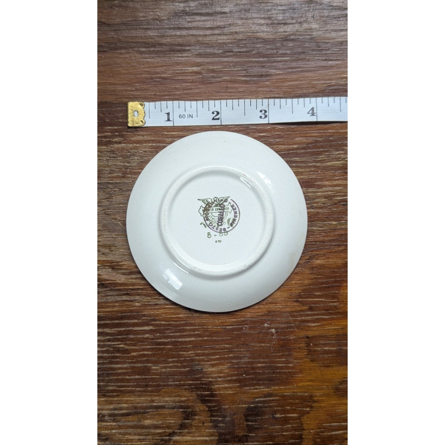 Vintage Milano Duomo Cathedral Mini Plate Societa Ceramica Italiana Gold Rim