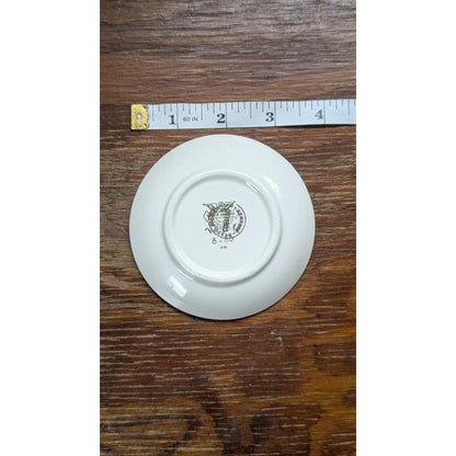 Vintage Milano Duomo Cathedral Mini Plate Societa Ceramica Italiana Gold Rim