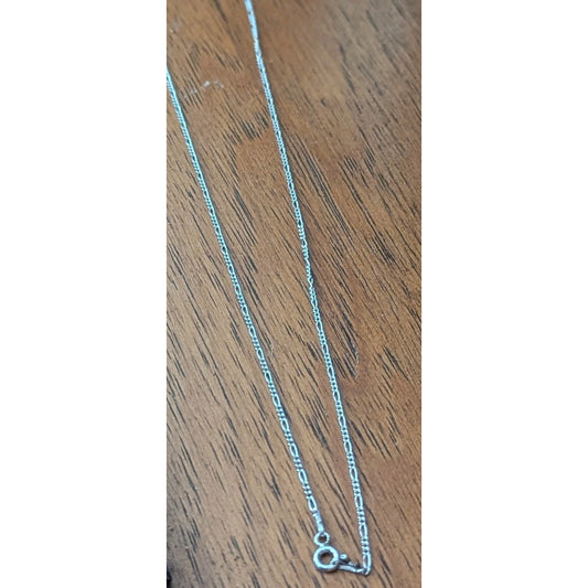 Sterling Silver 18" Figaro 4mm Chain Necklace – Made in Italy Silver Treasures