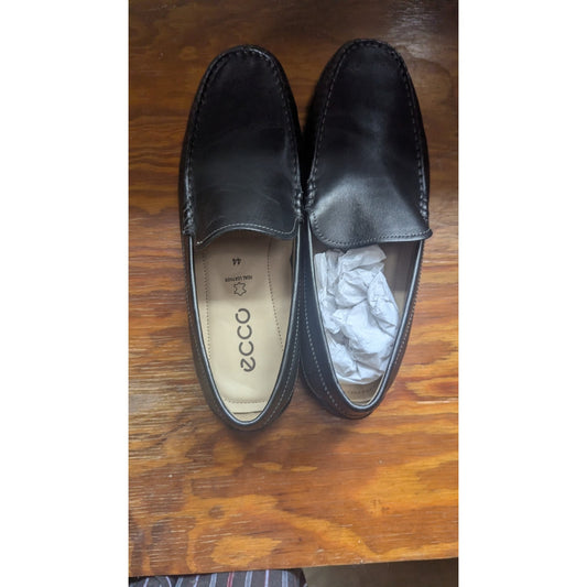 ECCO Classic Moc 2.0 Mens Black Leather Loafers Size 10 10.5 EU44