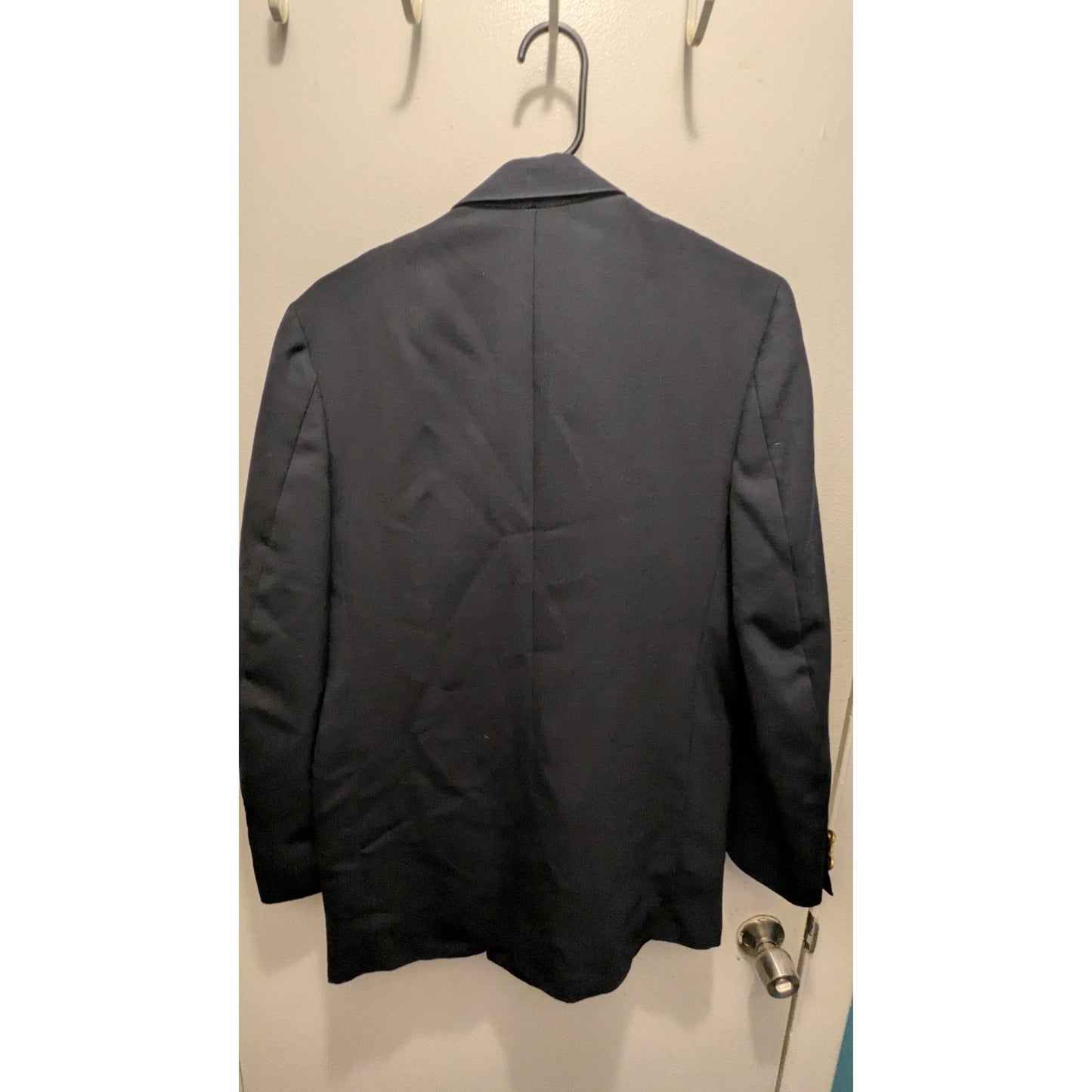 Bachrach Blazer Navy Blue Gold Buttons Business Size 40R Chest:40 Length:30