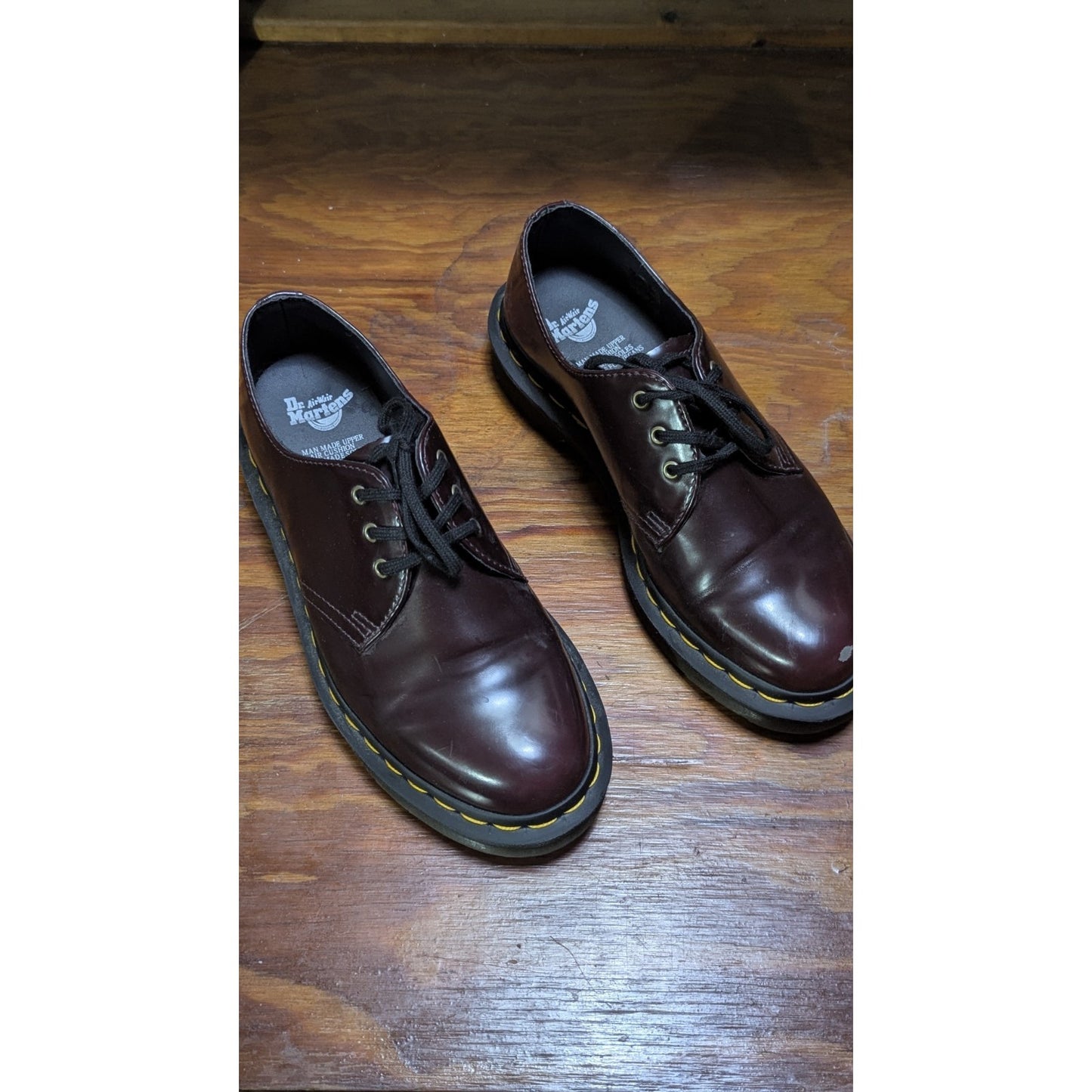 Dr Martens 1461 Vegan Cherry Red Oxford Shoes Women's Size 5