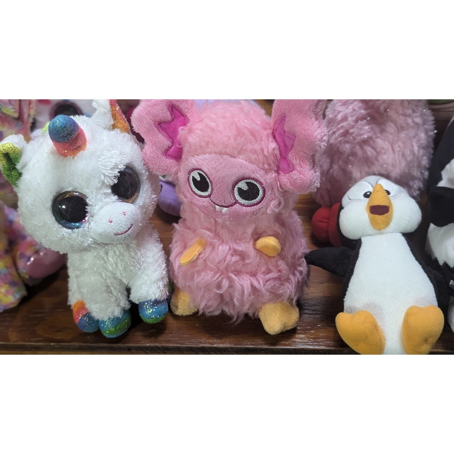 Plush Lot 10 TMNT Leonardo Ty Beanie Boo Minecraft Cow Unicorn Llama Penguin