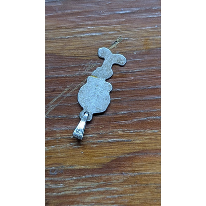 Vintage Tweety Bird Pendant Sterling Silver 925 Enamel Charm