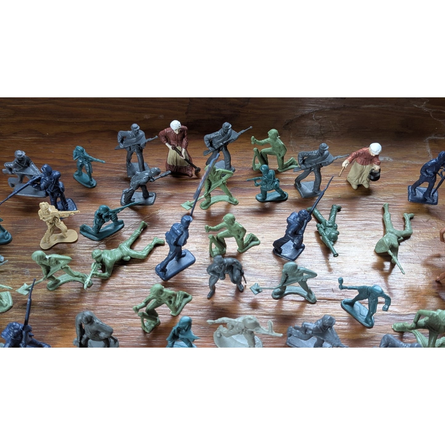 Plastic Civil War Toy Soldier Lot 50+ Figures Cannon Horses Cavalry Infantry