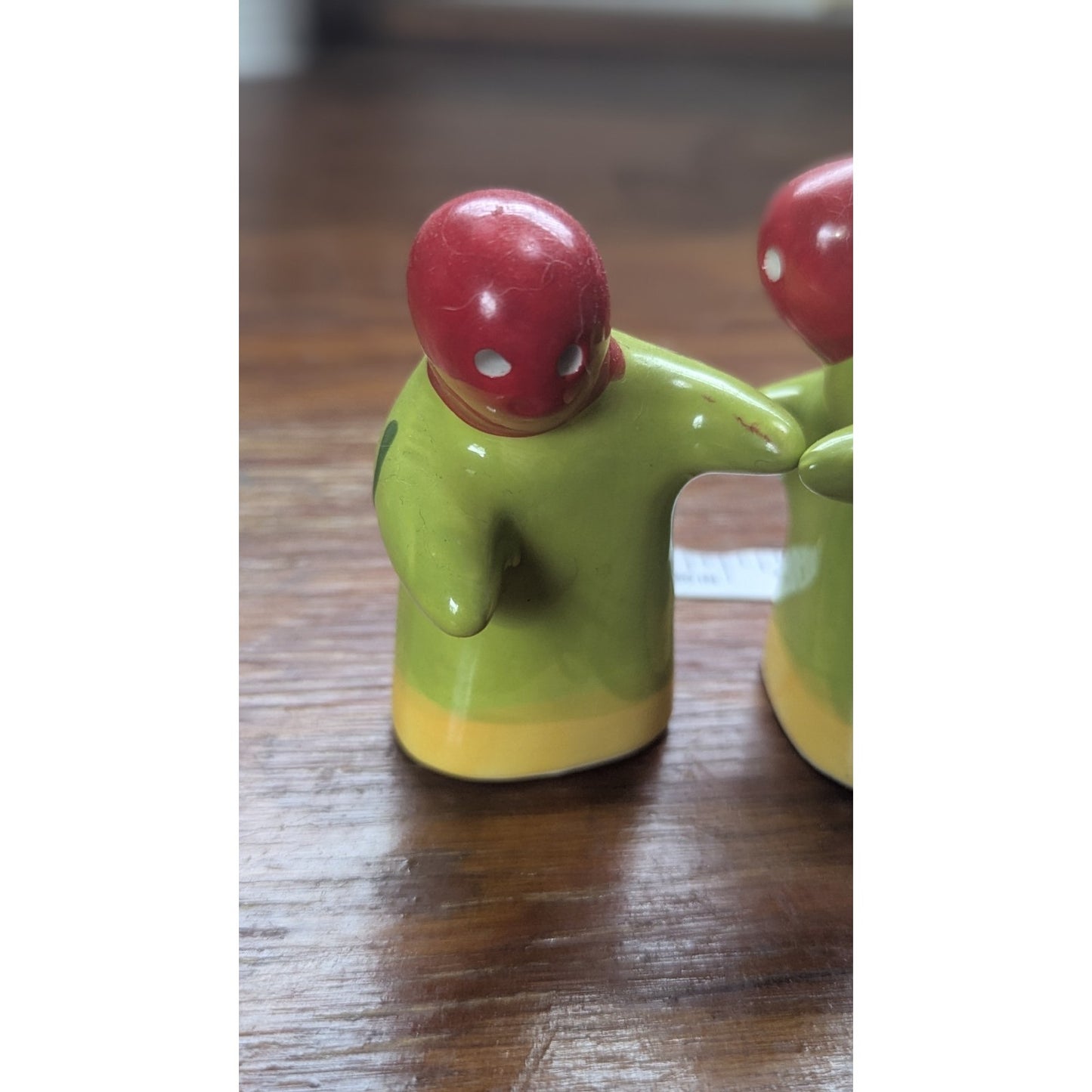 Vintage La Palma Canary Islands Cactus Tuna Hugging Salt Pepper Shakers Spain
