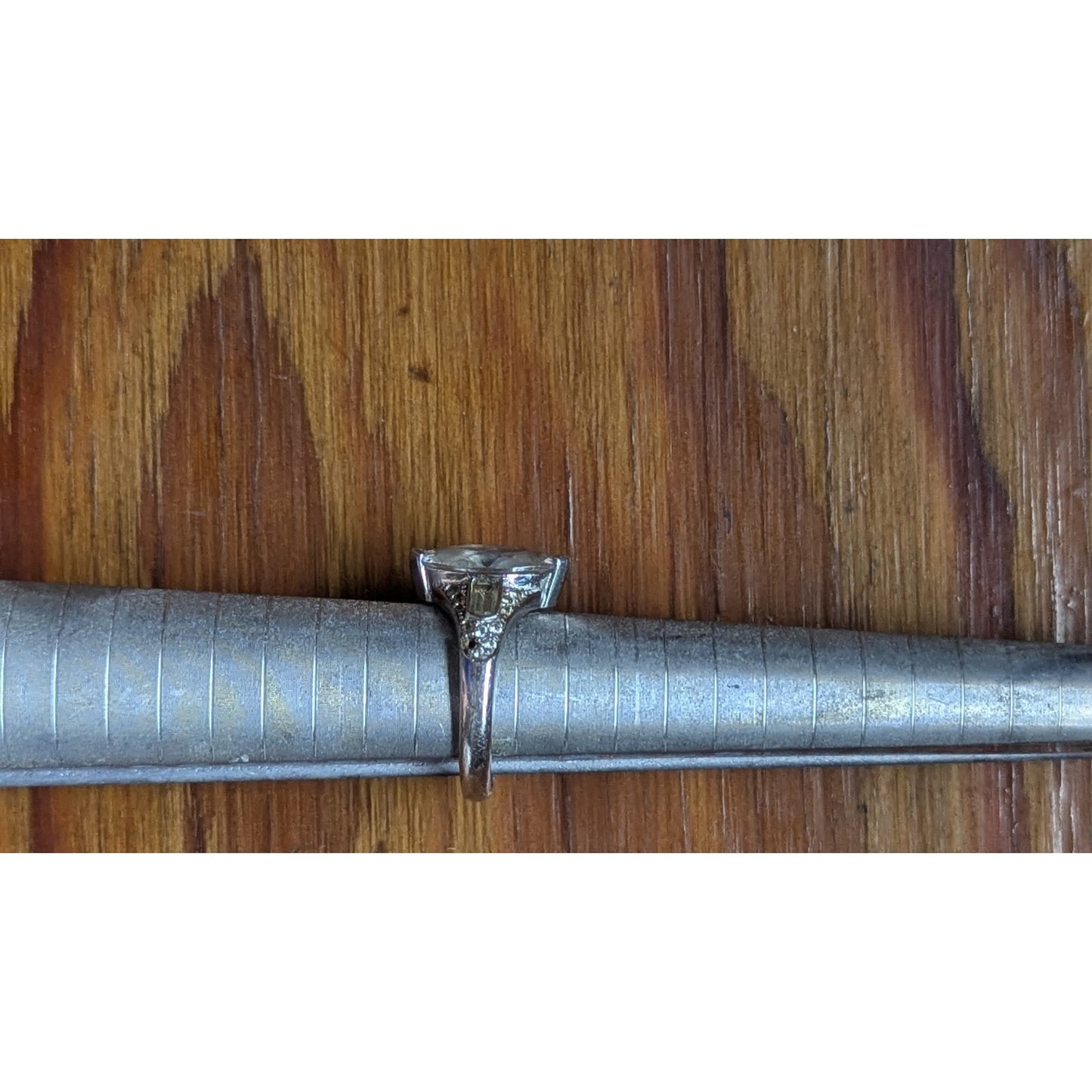 Suzy Levian Marquise Cut CZ Ring Sterling Silver Baguette Accents Size 7