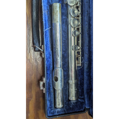 Emerson USA Silver Plated Student Flute Complete w Original Hard Case