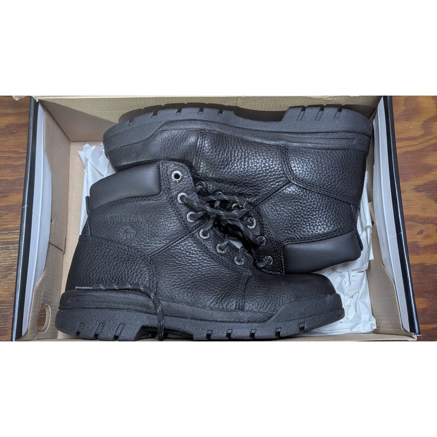 Wolverine Marquette W04714 Mens 6" Steel Toe Work Boot Black Size 8M New
