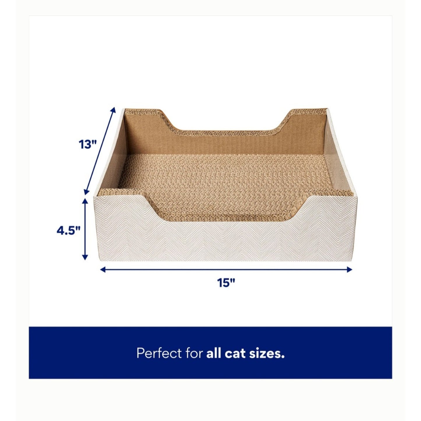 Step-In Cat Scratcher Toy with Catnip, Natural Chevron