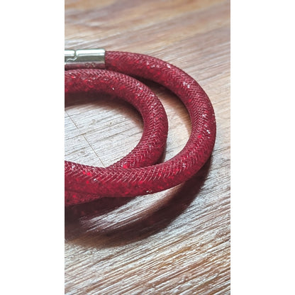 Swarovski 5184845 Women's Stardust Red Double Wrap Bracelet, 15-3/4"