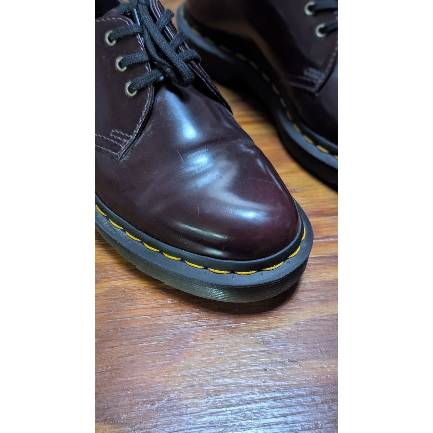 Dr Martens 1461 Vegan Cherry Red Oxford Shoes Women's Size 5