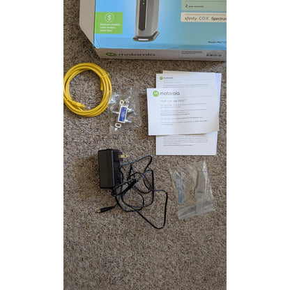 Motorola MG7700 24x8 Cable Modem + AC1900 WiFi Router — Complete Bundle, Used