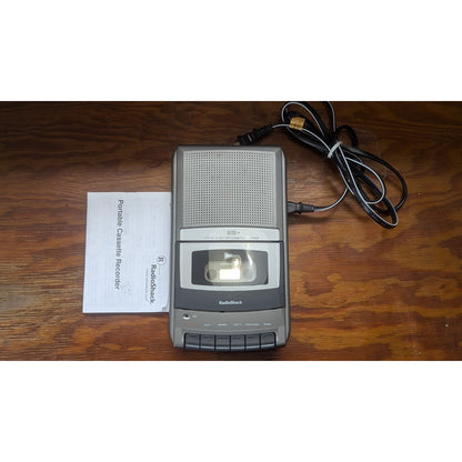 Radio Shack CTR-120 Portable Cassette Tape Recorder w/ Power Cord USED TESTED
