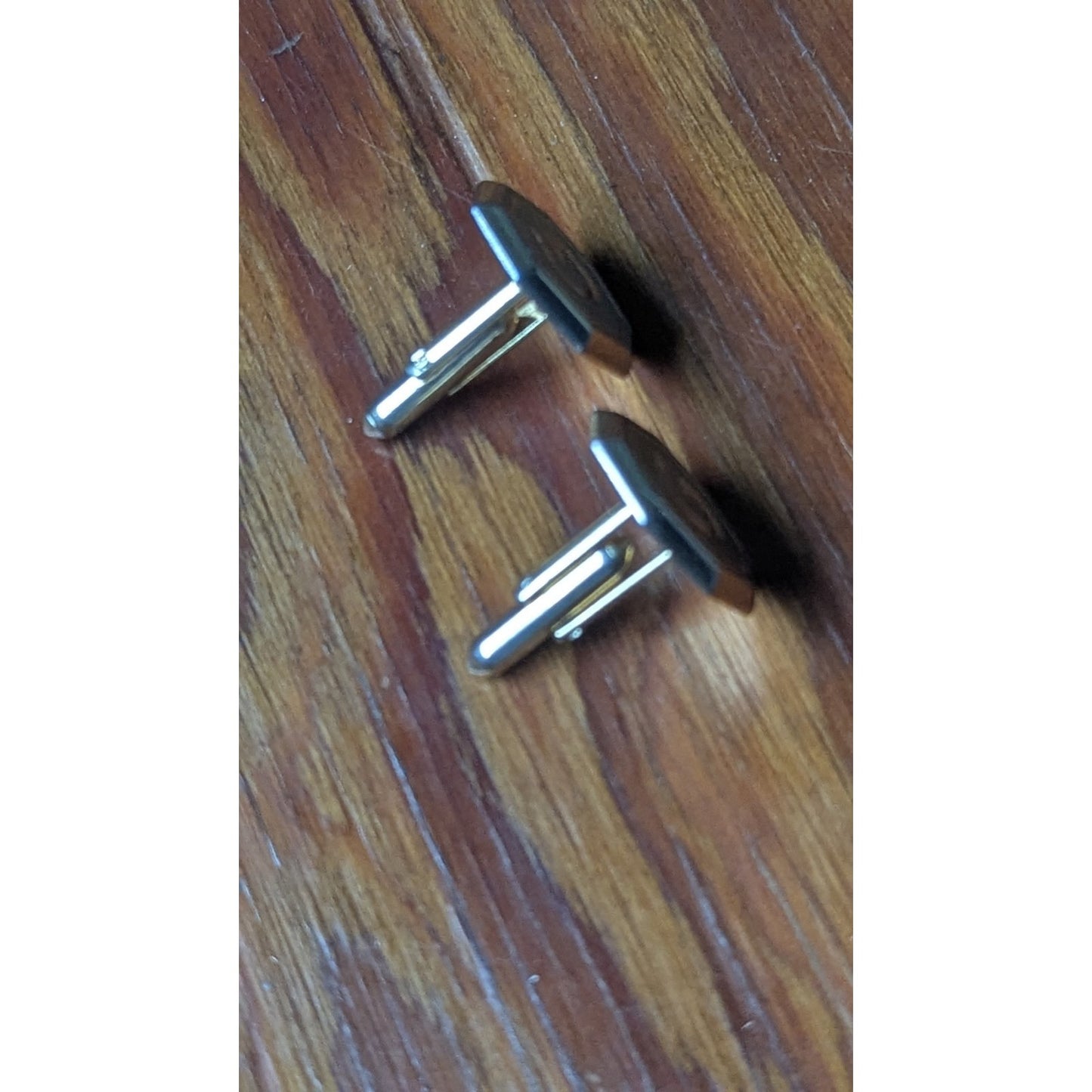 Vintage Monogram G Initial Cufflinks Gold Tone Octagon Shape Mens Formal