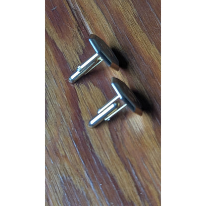 Vintage Monogram G Initial Cufflinks Gold Tone Octagon Shape Mens Formal
