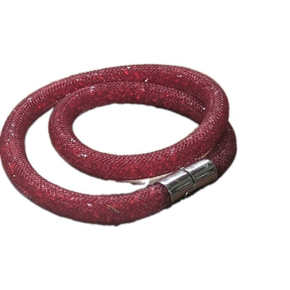 Swarovski 5184845 Women's Stardust Red Double Wrap Bracelet, 15-3/4"