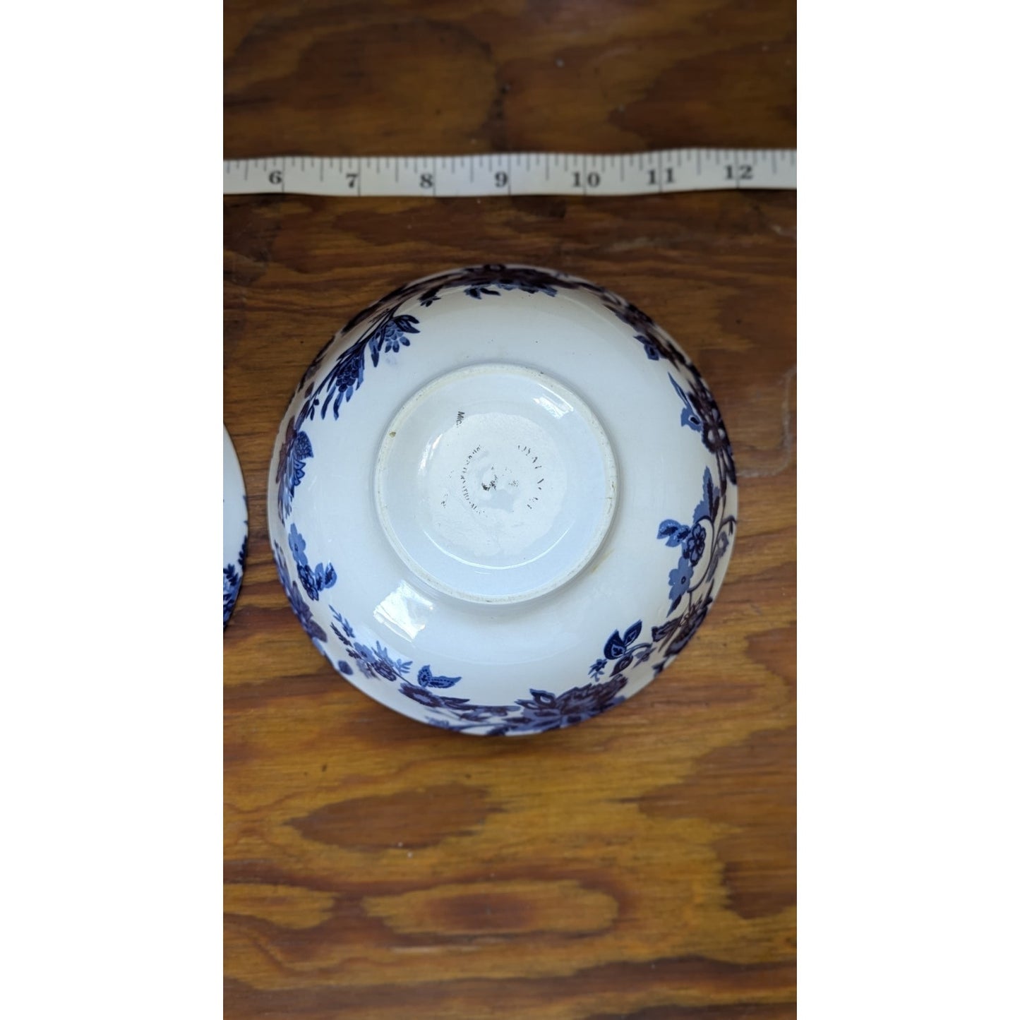 Royal Norfolk Blue White Floral Porcelain Bowl Set of 2 Sizes 4 6in