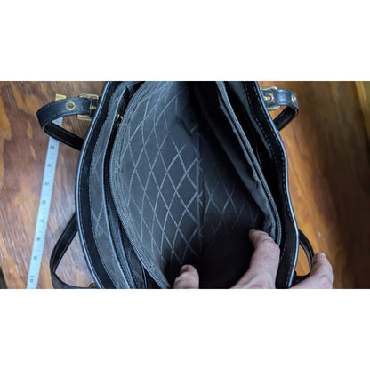 Michael Kors Uptown Astor Studded Tote Giraffe Calf Hair Black Michael Kors