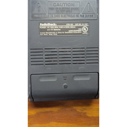 Radio Shack CTR-120 Portable Cassette Tape Recorder w/ Power Cord USED TESTED