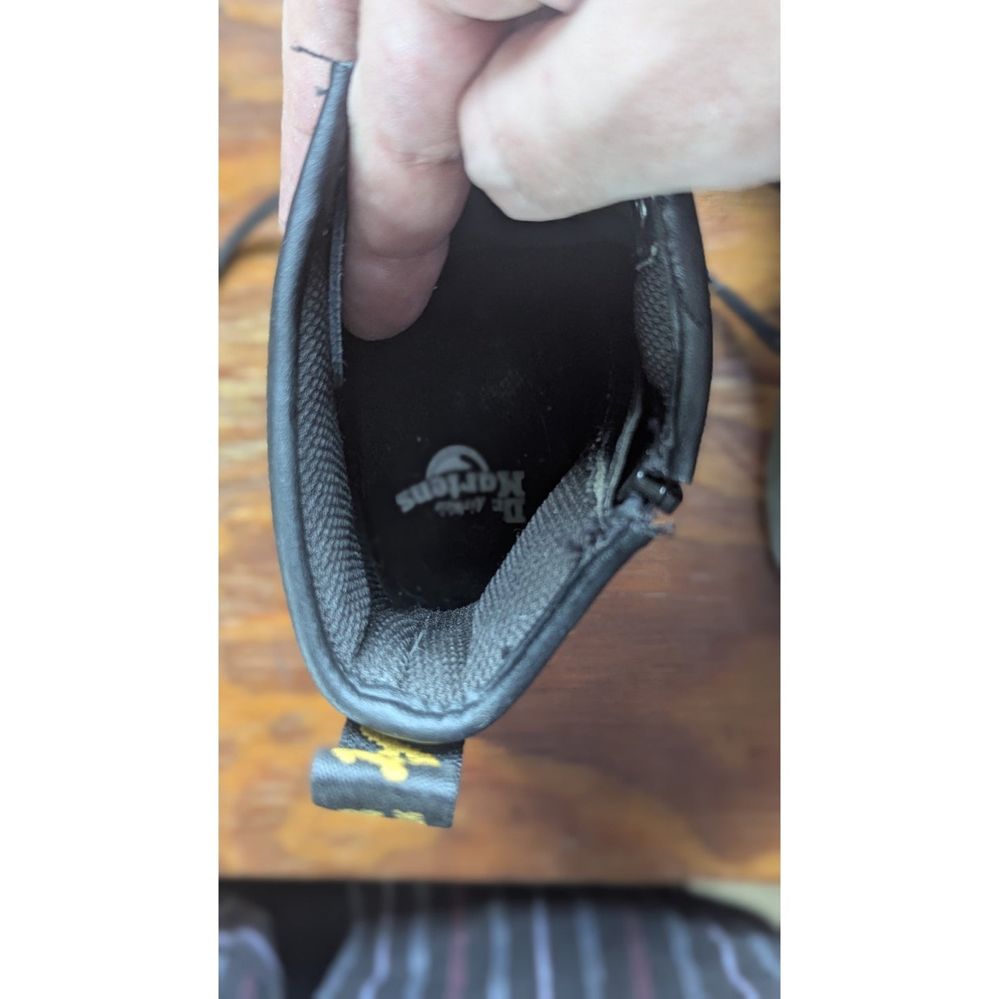 Dr. Martens 1460 J boots, black patent leather, youth size 4 (UK 3, EU 36)